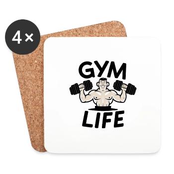 VIE AU GYMNASE - Dessous de verre (lot de 4) - blanc - Devant