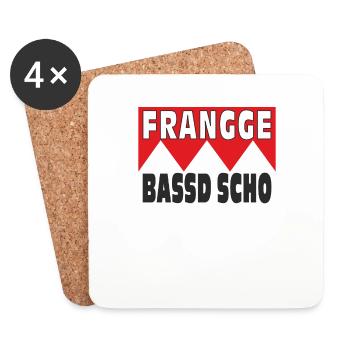 FRANGGE BASSD SCHO - Untersetzer (4er-Set) - Weiß - Vorne