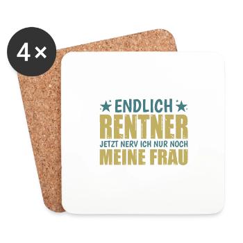 Enfin à la retraite maintenant, je ne fais qu’ennuyer ma femme - Dessous de verre (lot de 4) - blanc - Devant