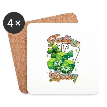 Glücksgefühl am St. Patricks Day - Untersetzer (4er-Set) - Weiß - Vorne