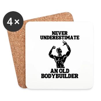 Bodybuilding Fitness Sports Athletes Fitness Sports - Coasters (set of 4) - white - Front