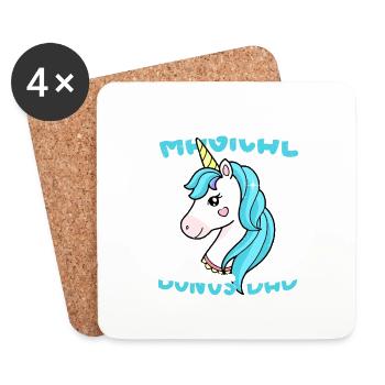 Magical Bonus Dad Stepfather Adoption - Coasters (set of 4) - white - Front