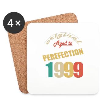 J’ai 25 ans | Je suis né en 1999 - birth - Dessous de verre (lot de 4) - blanc - Devant