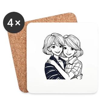 SISTERS - Coasters (set of 4) - white - Front