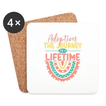 Adoption The Journey Of A Lifetime Family Adopted - Untersetzer (4er-Set) - Weiß - Vorne