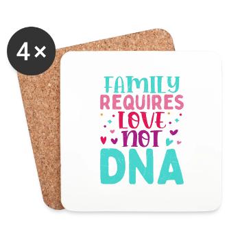 Family Requires Love Not DNA Adoption Adopt Child - Untersetzer (4er-Set) - Weiß - Vorne