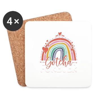 Gotcha Forever Family Adoption - Coasters (set of 4) - white - Front