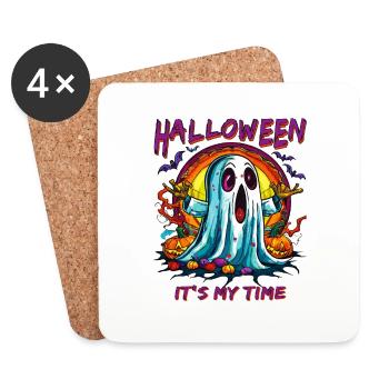 HALLOWEEN C’EST MON HEURE - Dessous de verre (lot de 4) - blanc - Devant