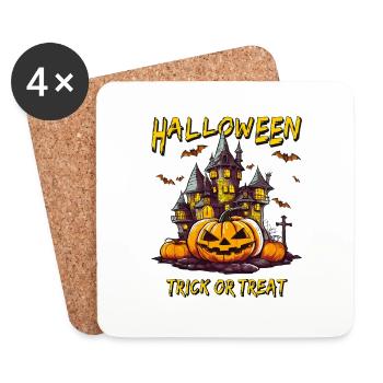 HALLOWEEN TRICK OR TREAT - Coasters (set of 4) - white - Front