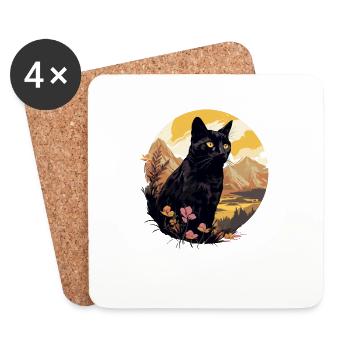 Chat de Bombay Bombay Katze - Dessous de verre (lot de 4) - blanc - Devant