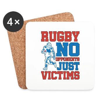Rugby No Opponents Just Victims 5 - Coasters (set of 4) - white - Front