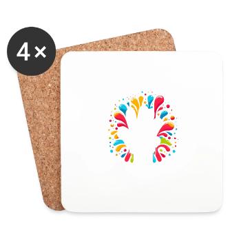 Assez dur pour être un paraprofessionnel Parapro - Dessous de verre (lot de 4) - blanc - Devant