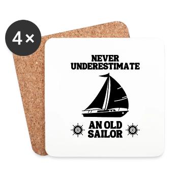 Sailing, Sailing, Sailboat, Sailing Ship, Sailing - Coasters (set of 4) - white - Front