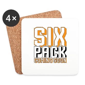 Six Pack Coming Soon 64 - Untersetzer (4er-Set) - Weiß - Vorne
