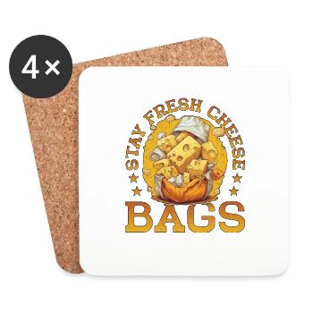 Sacs de fromages Stay Fresh 50 - Dessous de verre (lot de 4) - blanc - Devant