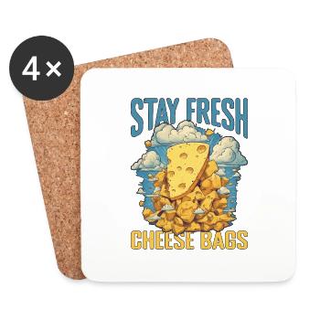 Sacs de fromages Stay Fresh 51 - Dessous de verre (lot de 4) - blanc - Devant
