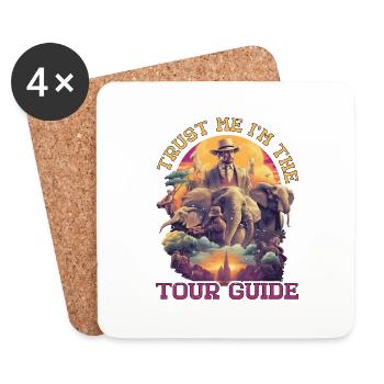 Trust Me I'm The Tour Guide 5 - Coasters (set of 4) - white - Front