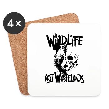 WildLife_Not_WasteLands - S/W Edition - Untersetzer (4er-Set) - Weiß - Vorne