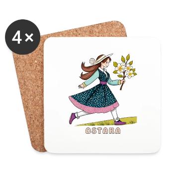 KIND OSTARA - Untersetzer (4er-Set) - Weiß - Vorne