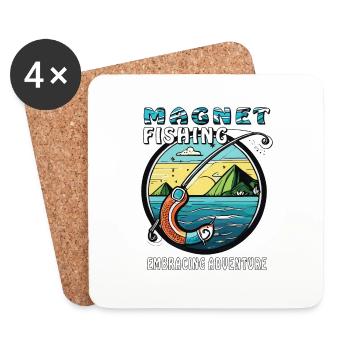 MAGNET FISHING EMBRACING ADVENTURE - Coasters (set of 4) - white - Front