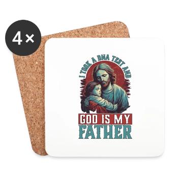 I Took A DNA Test And God Is My Father 31 - Coasters (set of 4) - white - Front