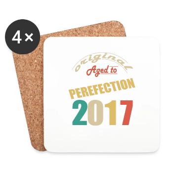 Ich bin 7 Jahre alt | Ich bin 2023 geboren - Geburt - Untersetzer (4er-Set) - Weiß - Vorne