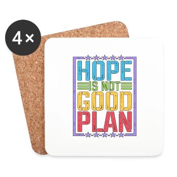 L’espoir n’est pas bon Plan 5 - Dessous de verre (lot de 4) - blanc - Devant