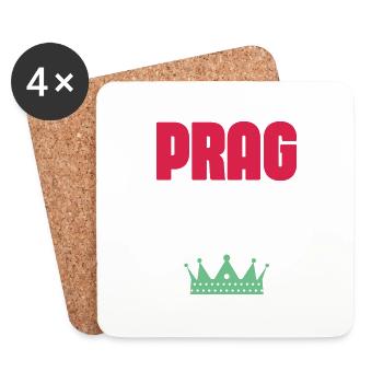 Jours fériés Prague 2024 - Dessous de verre (lot de 4) - blanc - Devant