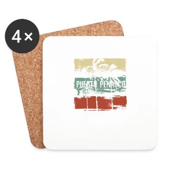 Puerto Penasco Mexico Rocky Point Artistic - Coasters (set of 4) - white - Front