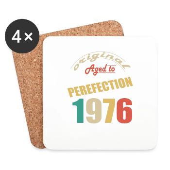 Ich bin 48 Jahre alt | Ich bin Jahrgang 1976 - Geburt - Untersetzer (4er-Set) - Weiß - Vorne