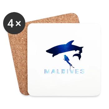 PLONGÉES DE REQUIN - Dessous de verre (lot de 4) - blanc - Devant