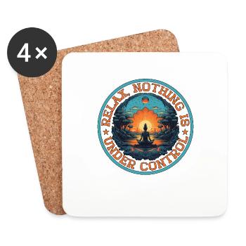 Relax, Nothing Is Under Control 38 - Coasters (set of 4) - white - Front