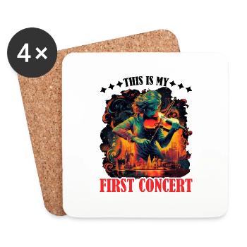 This Is My First Concert 60 - Untersetzer (4er-Set) - Weiß - Vorne