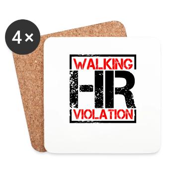 Violation de l’heure de marche 6 - Dessous de verre (lot de 4) - blanc - Devant
