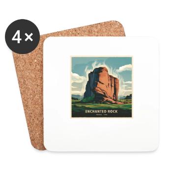 Enchanted Rock Texas Mountains Landscape - Coasters (set of 4) - white - Front