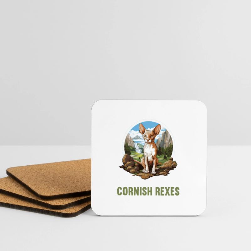 Cornish Rex Kitten Cornish Rex Cat Coasters (set of 4)