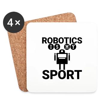 Robotics Is My Sport 4 - Coasters (set of 4) - white - Front