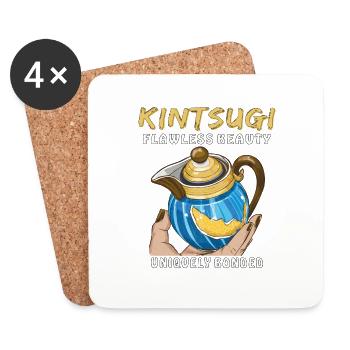 KINTSUGI UNE BEAUTÉ SANS FAILLE LIÉE DE MANIÈRE UNIQUE - Dessous de verre (lot de 4) - blanc - Devant