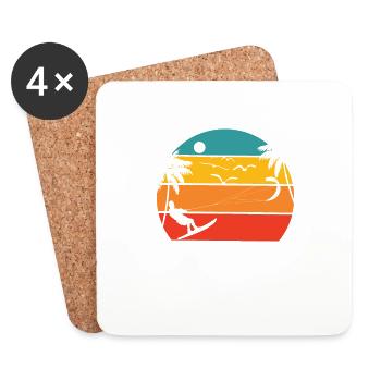 Kitesurfing Kiteboarding For Kiteboarders Kitesurfers - Coasters (set of 4) - white - Front
