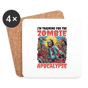 I'm Training For The Zombie Apocalypse 15 - Untersetzer (4er-Set) - Weiß - Vorne