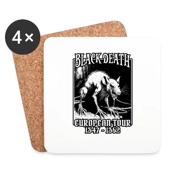 peste noire - Dessous de verre (lot de 4) - blanc - Devant