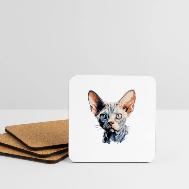 Devon Rex Kätzchen Devon Rex Katze Untersetzer (4er-Set)