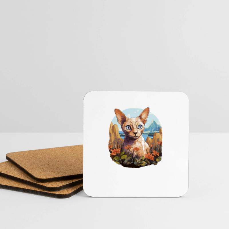 Devon Rex Kitten Devon Rex Cat Coasters (set of 4)