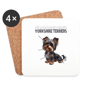 Witziges Yorkshire Terrier Hundehalter T Terrier - Untersetzer (4er-Set) - Weiß - Vorne