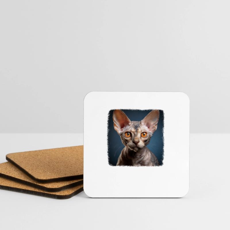 Devon Rex Kitten Devon Rex Cat Coasters (set of 4)