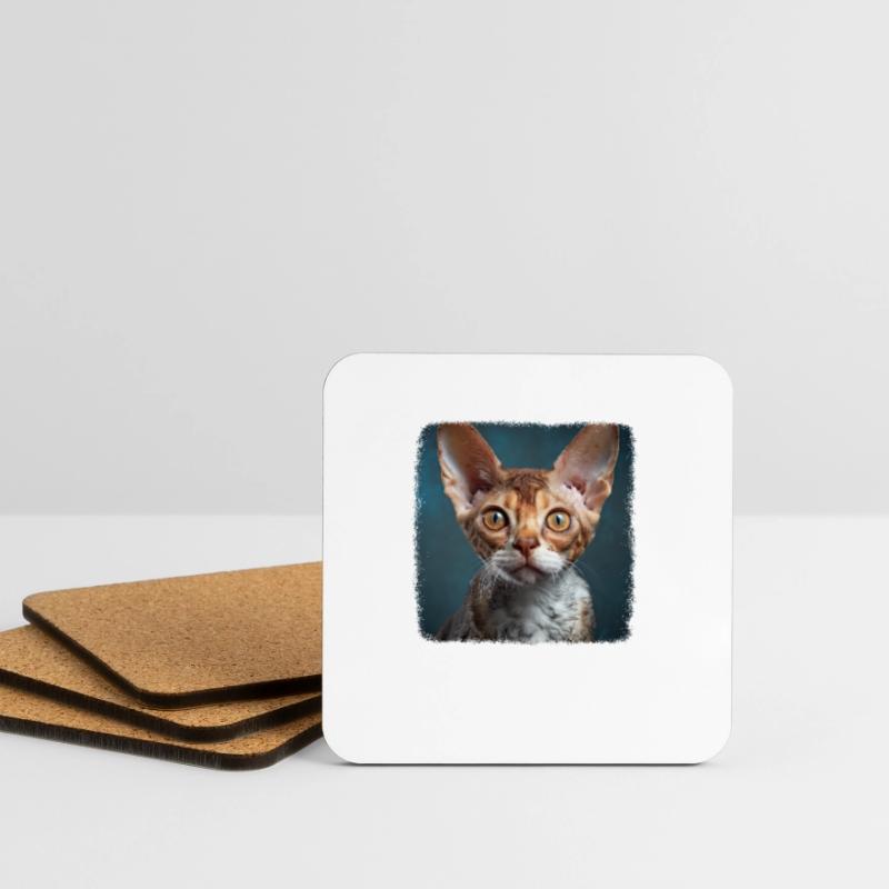 Devon Rex Kitten Devon Rex Cat Coasters (set of 4)