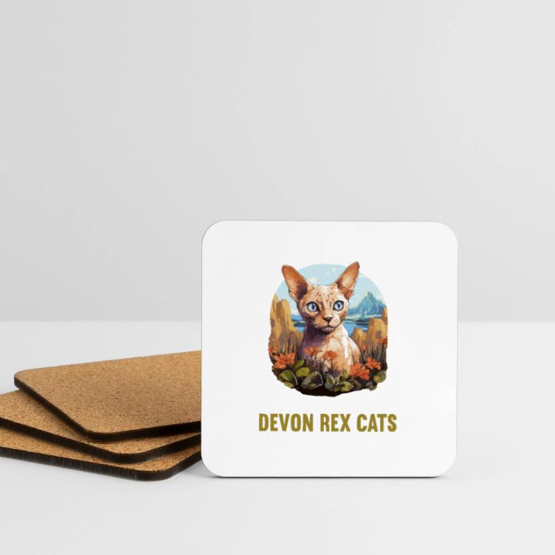 Devon Rex Kitten Devon Rex Cat Coasters (set of 4)