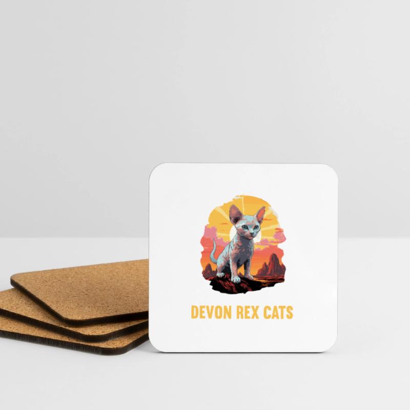 Devon Rex Kitten Devon Rex Cat Coasters (set of 4)