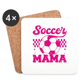 Fußball Mama Verzweifelt Muttertag Mama - Untersetzer (4er-Set) - Weiß - Vorne