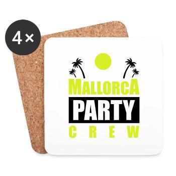 Mallorca Party Crew - Coasters (set of 4) - white - Front